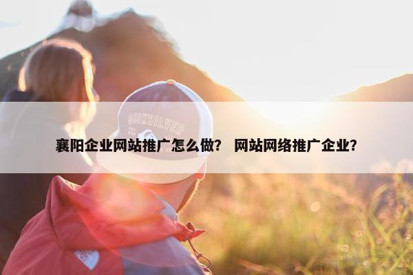 襄阳企业网站推广怎么做？ 网站网络推广企业？