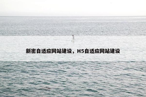 新密自适应网站建设，H5自适应网站建设