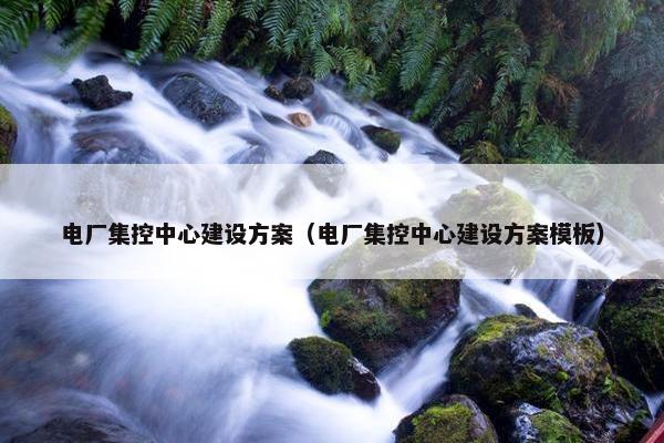 电厂集控中心建设方案（电厂集控中心建设方案模板）