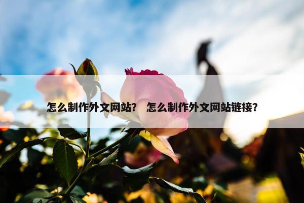 怎么制作外文网站？ 怎么制作外文网站链接？