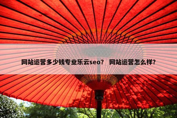 网站运营多少钱专业乐云seo？ 网站运营怎么样？