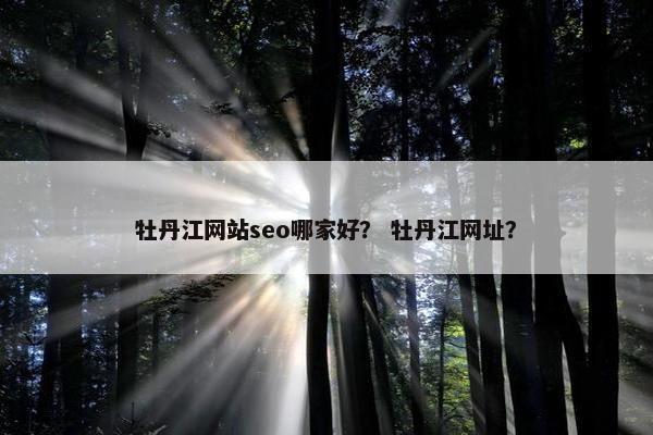 牡丹江网站seo哪家好？ 牡丹江网址？