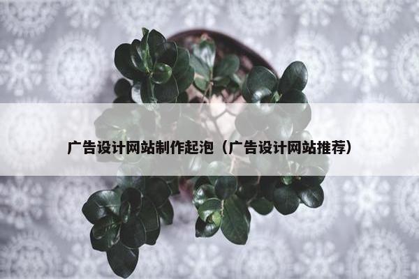 广告设计网站制作起泡（广告设计网站推荐）