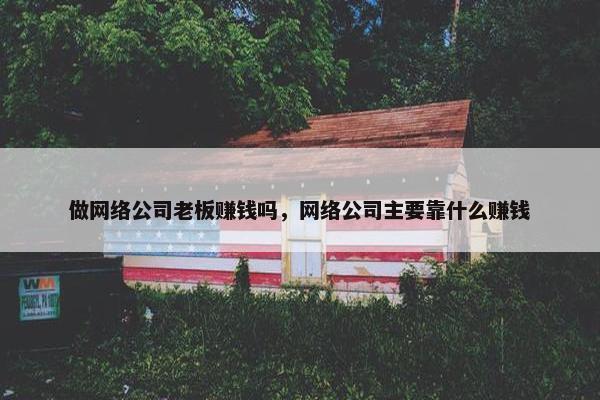做网络公司老板赚钱吗，网络公司主要靠什么赚钱