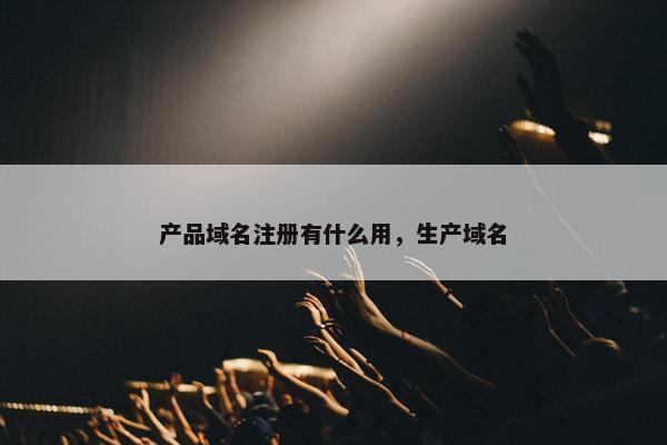 产品域名注册有什么用，生产域名