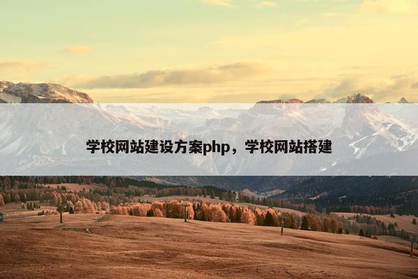 学校网站建设方案php，学校网站搭建
