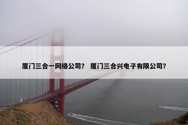 厦门三合一网络公司？ 厦门三合兴电子有限公司？