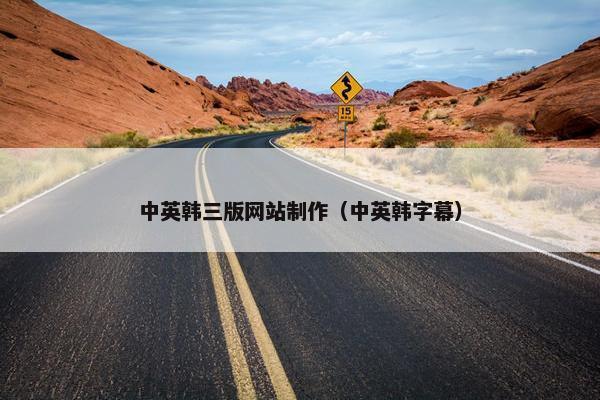 中英韩三版网站制作（中英韩字幕）