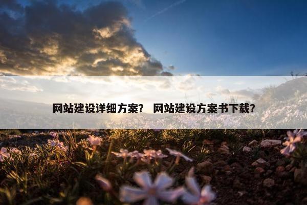网站建设详细方案？ 网站建设方案书下载？