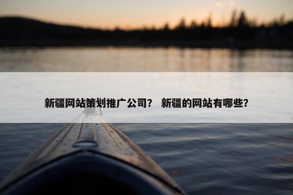 新疆网站策划推广公司？ 新疆的网站有哪些？