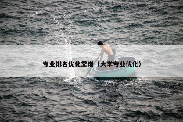专业排名优化靠谱（大学专业优化）