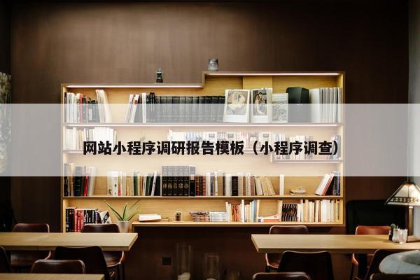 网站小程序调研报告模板（小程序调查）
