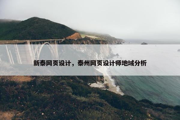 新泰网页设计，泰州网页设计师地域分析