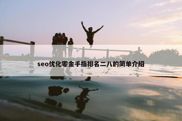 seo优化零金手指排名二八的简单介绍