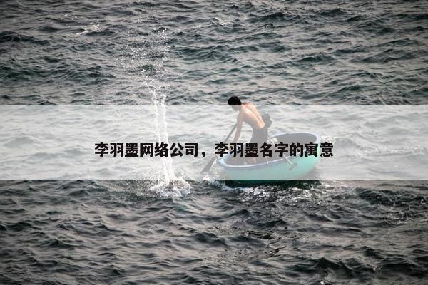 李羽墨网络公司，李羽墨名字的寓意