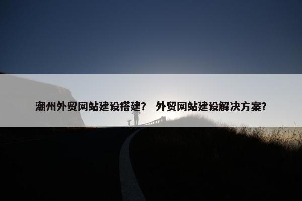 潮州外贸网站建设搭建？ 外贸网站建设解决方案？