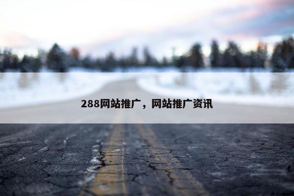 288网站推广，网站推广资讯