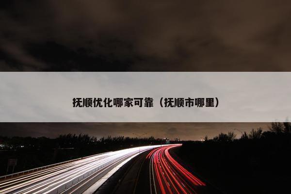 抚顺优化哪家可靠（抚顺市哪里）