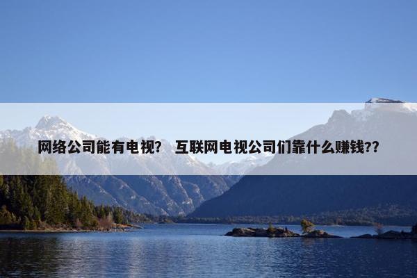网络公司能有电视？ 互联网电视公司们靠什么赚钱?？