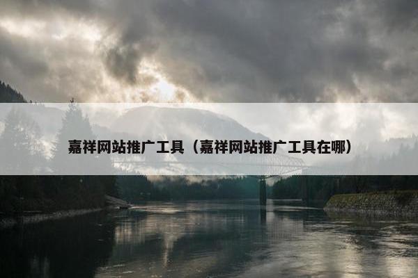 嘉祥网站推广工具（嘉祥网站推广工具在哪）