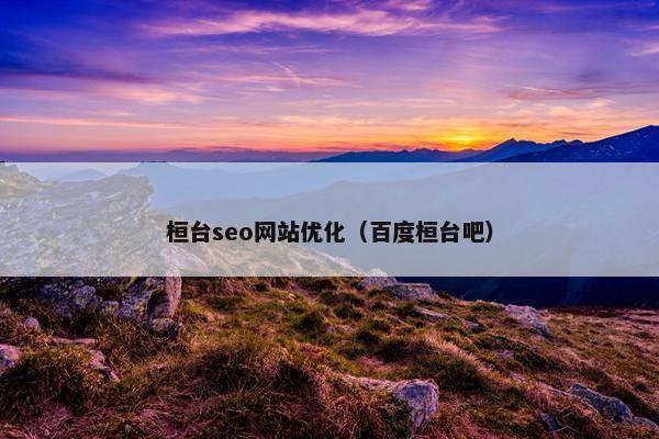 桓台seo网站优化（百度桓台吧）
