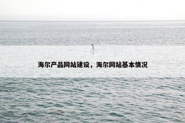 海尔产品网站建设，海尔网站基本情况