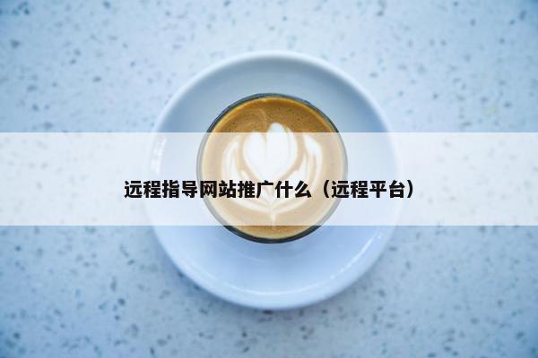 远程指导网站推广什么（远程平台）