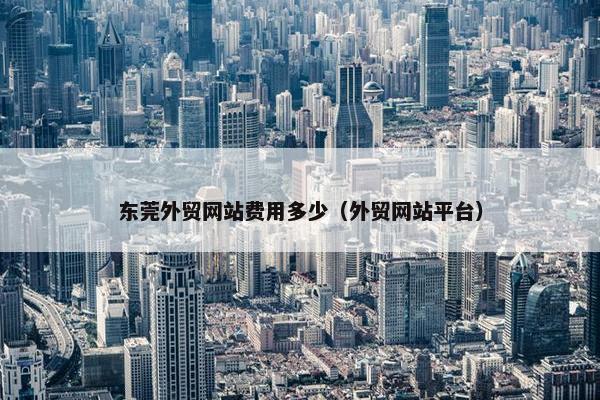 东莞外贸网站费用多少（外贸网站平台）