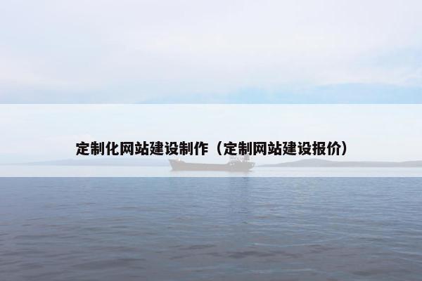 定制化网站建设制作（定制网站建设报价）