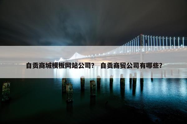 自贡商城模板网站公司？ 自贡商贸公司有哪些？