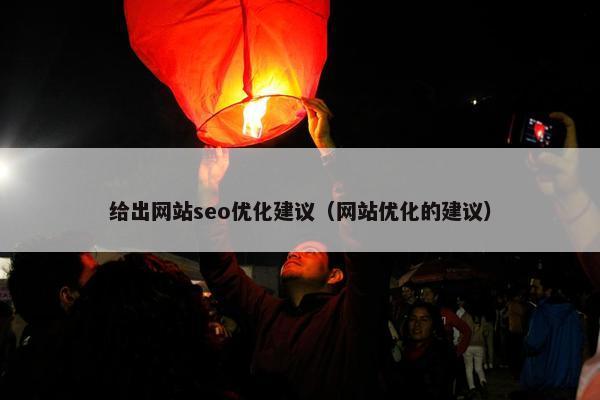 给出网站seo优化建议（网站优化的建议）