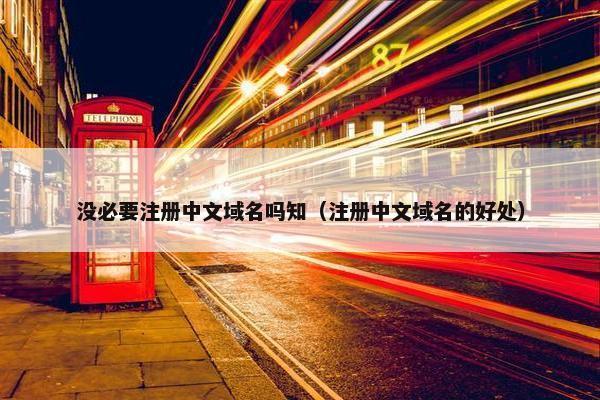 没必要注册中文域名吗知（注册中文域名的好处）