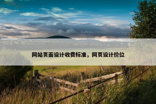 网站页面设计收费标准，网页设计价位