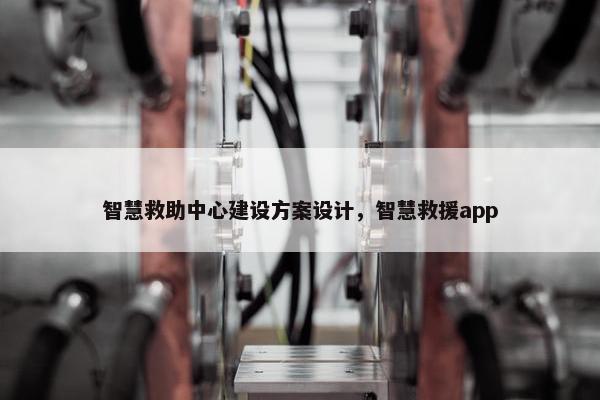 智慧救助中心建设方案设计，智慧救援app