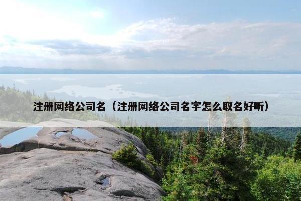 注册网络公司名（注册网络公司名字怎么取名好听）