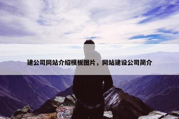 建公司网站介绍模板图片，网站建设公司简介