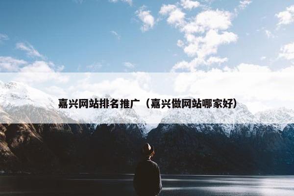 嘉兴网站排名推广（嘉兴做网站哪家好）