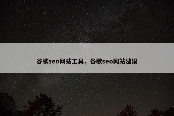 谷歌seo网站工具，谷歌seo网站建设