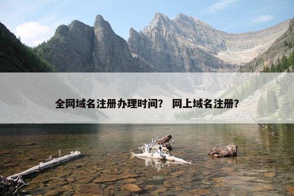 全网域名注册办理时间？ 网上域名注册？