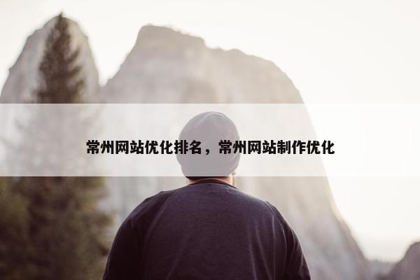 常州网站优化排名，常州网站制作优化