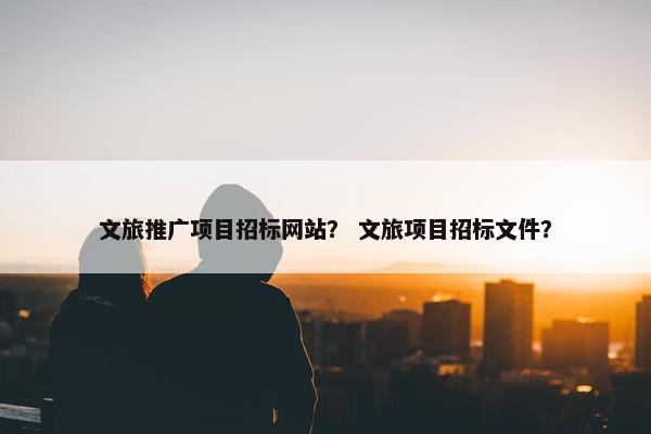 文旅推广项目招标网站？ 文旅项目招标文件？