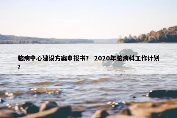 脑病中心建设方案申报书？ 2020年脑病科工作计划？