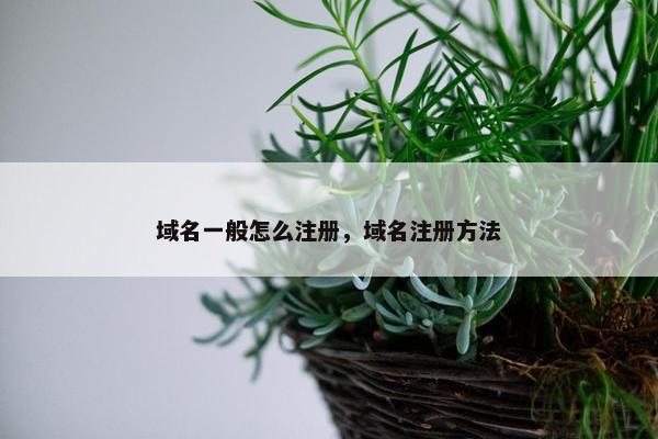域名一般怎么注册，域名注册方法