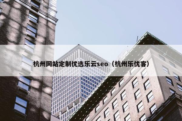 杭州网站定制优选乐云seo（杭州乐优客）