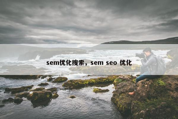 sem优化搜索，sem seo 优化