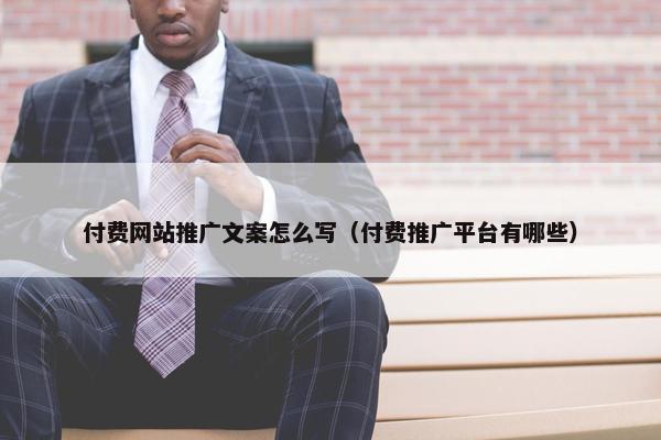 付费网站推广文案怎么写（付费推广平台有哪些）