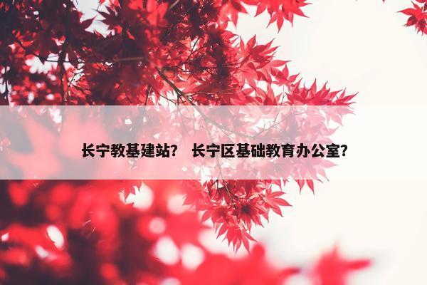 长宁教基建站？ 长宁区基础教育办公室？