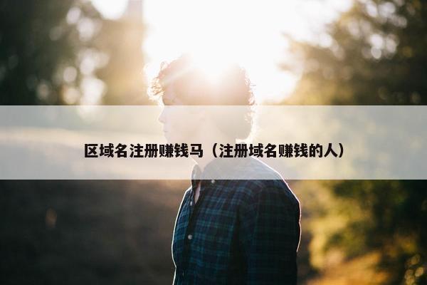 区域名注册赚钱马（注册域名赚钱的人）