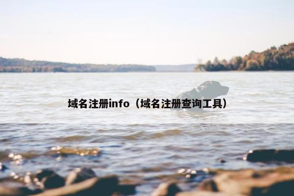 域名注册info（域名注册查询工具）