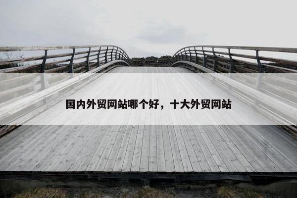 国内外贸网站哪个好，十大外贸网站
